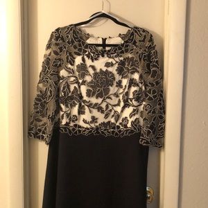 Tadashi Shoji Too Black & White Lace Dress
